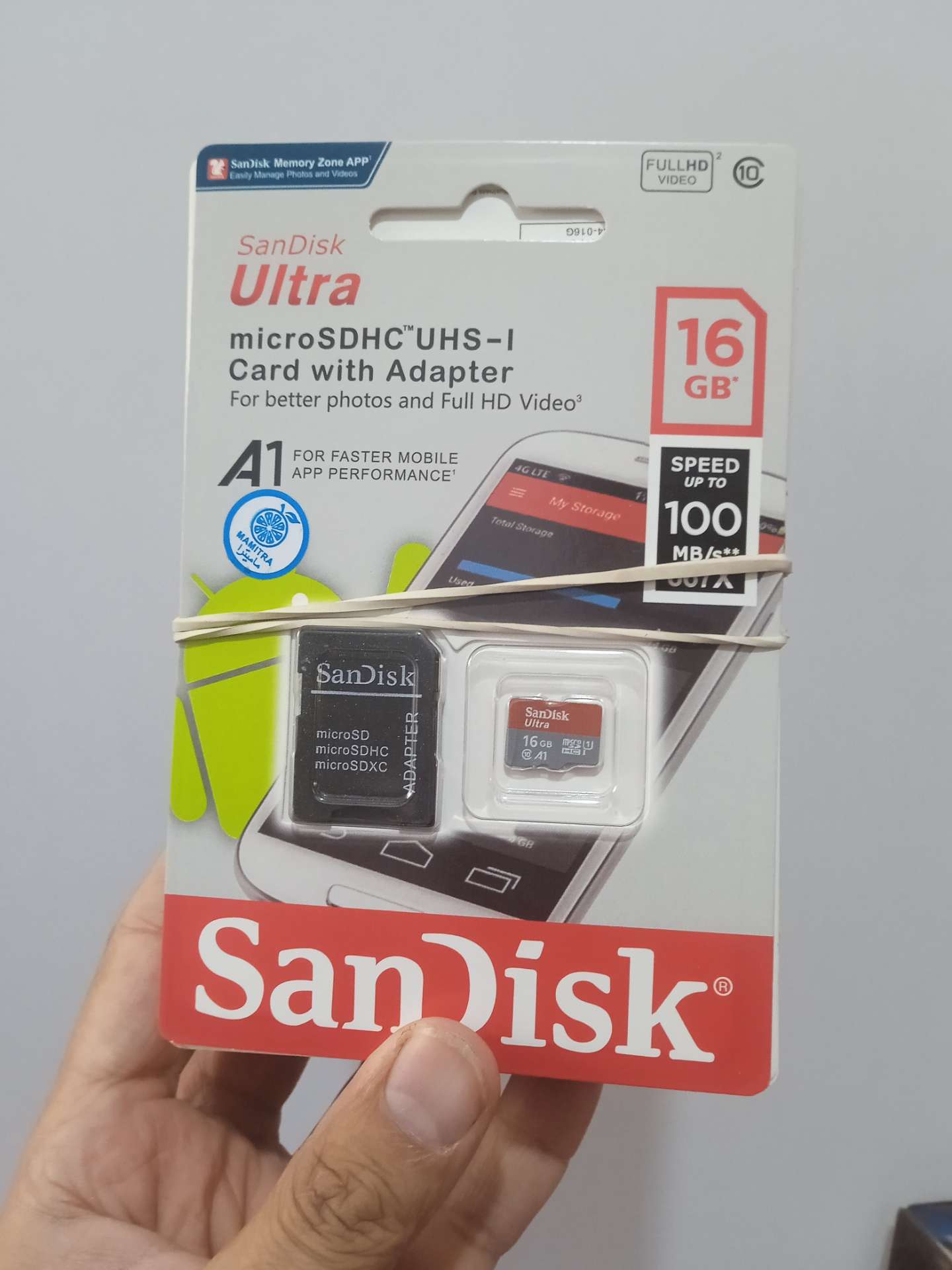 کارت حافظه میکرو اس دی سن دیسک اولترا ظرفیت ۱۶ گیگ |  Micro sd  SanDisk  Ultra | 16 Gig | 100MB